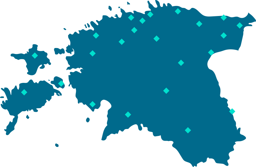 Veetornide asukohad kaardil